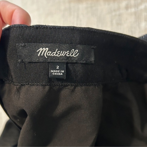 Madewell Shimmer Ruffle-Hem Mini Skirt Black Size 2 - Picture 5 of 5